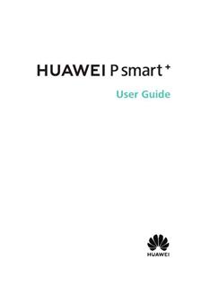 Huawei P Smart Plus manual. Camera Instructions.